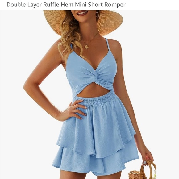 Light Blue Romper - Picture 2 of 5